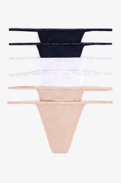 Women'secret Pack 6 tangas tira de microfibra estampado Online