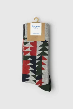 Pepe Jeans Pack de 3 calcetines rayas Navidad estampado