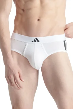 Adidas Pack de 2 calzoncillos elásticos Active Flex Cotton 3 Stripes blanco Clearance