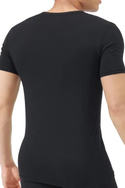 Adidas Pack de 2 camisetas de cuello pico de algodón elástico para hombre negro Discount