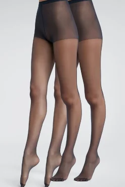 Dim Pack de 2 pantys opaca satinada 15 Deniers azul