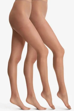 Dim Pack de 2 pantys opaca satinada 15 Deniers beige Discount