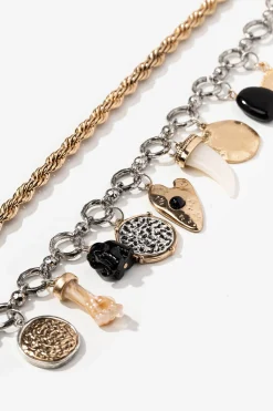 Vilanova Pack de Collares con Colgantes amarillo