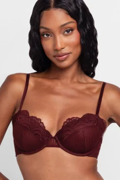 Dorina Pack de dos piezas Emersyn Sujetador demi acolchado rojo New