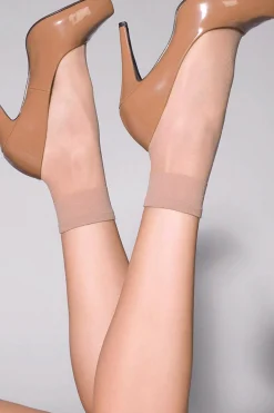 Ivette Bridal Pack2 Tobilleros ancho maxi 20dn nude Outlet