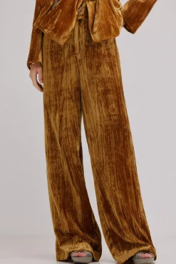 Hoss Intropia Paige. Pantalón terciopelo Dorado Discount