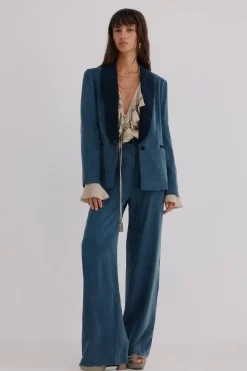 Hoss Intropia Palmira. Pantalones fluidos Azul marino