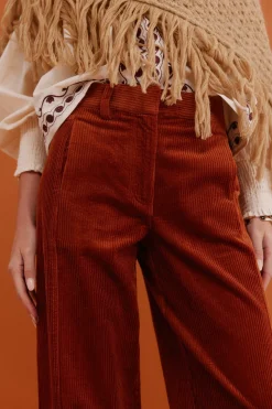 Hoss Intropia Pamela. Pantalón wide leg Vino Sale