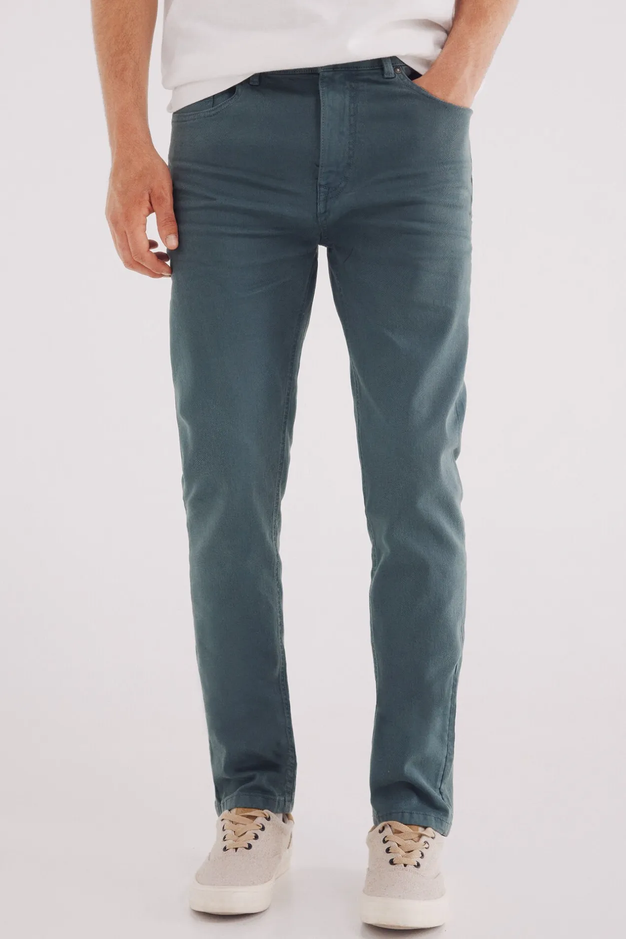 Springfield Pantalón 5 bolsillos color slim fit azul Hot