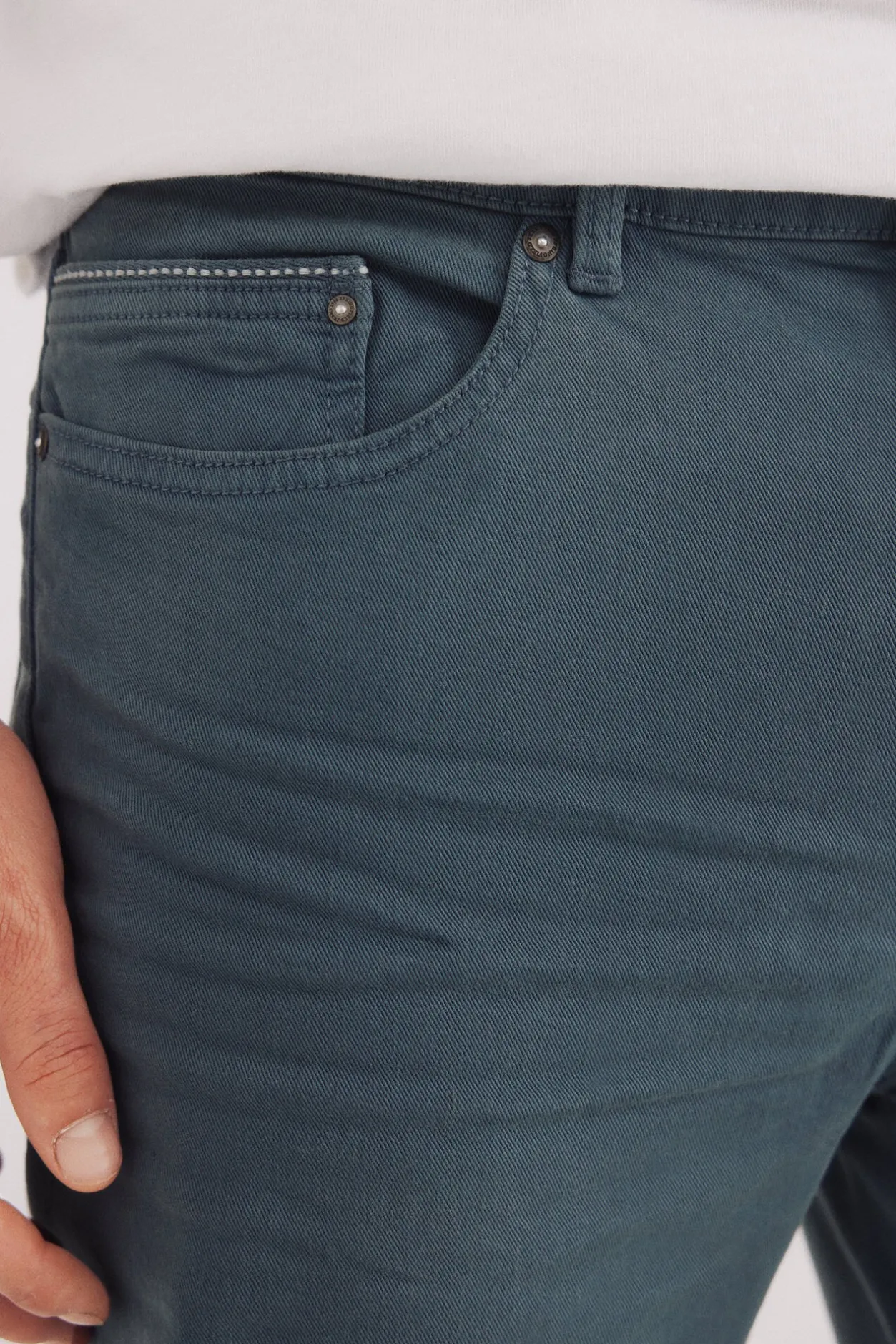 Springfield Pantalón 5 bolsillos color slim fit azul Hot