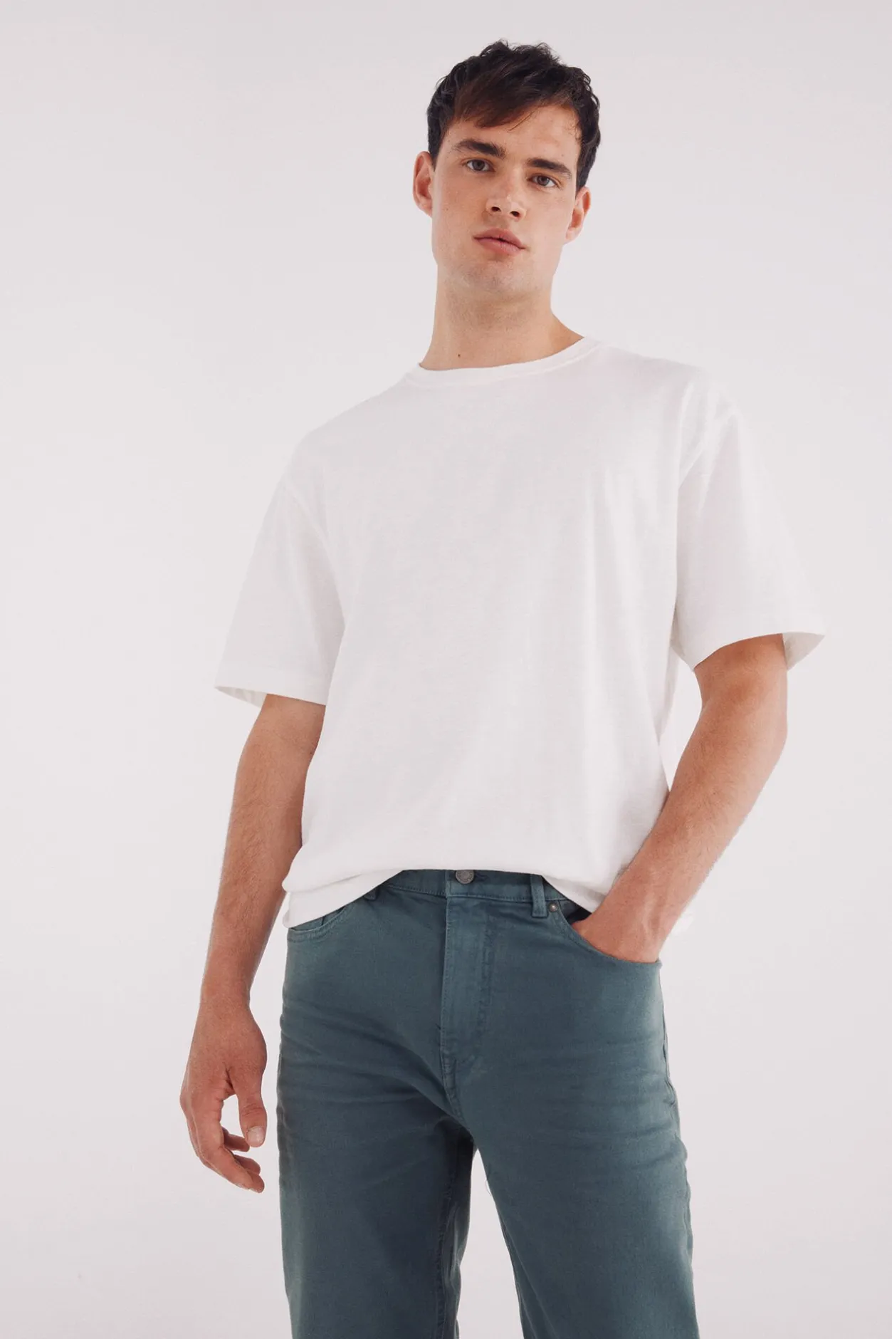 Springfield Pantalón 5 bolsillos color slim fit azul Hot