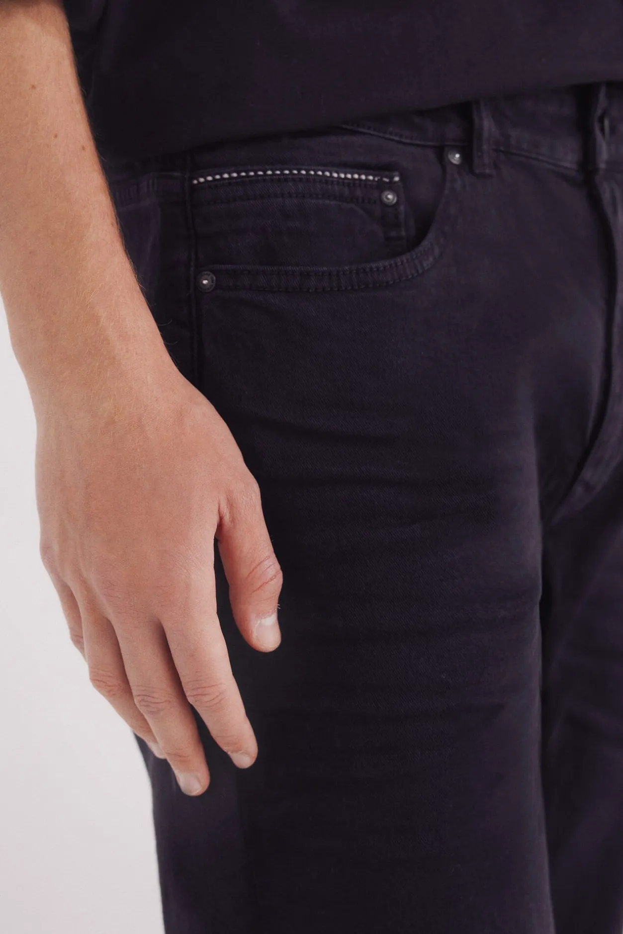 Springfield Pantalón 5 bolsillos color slim fit negro