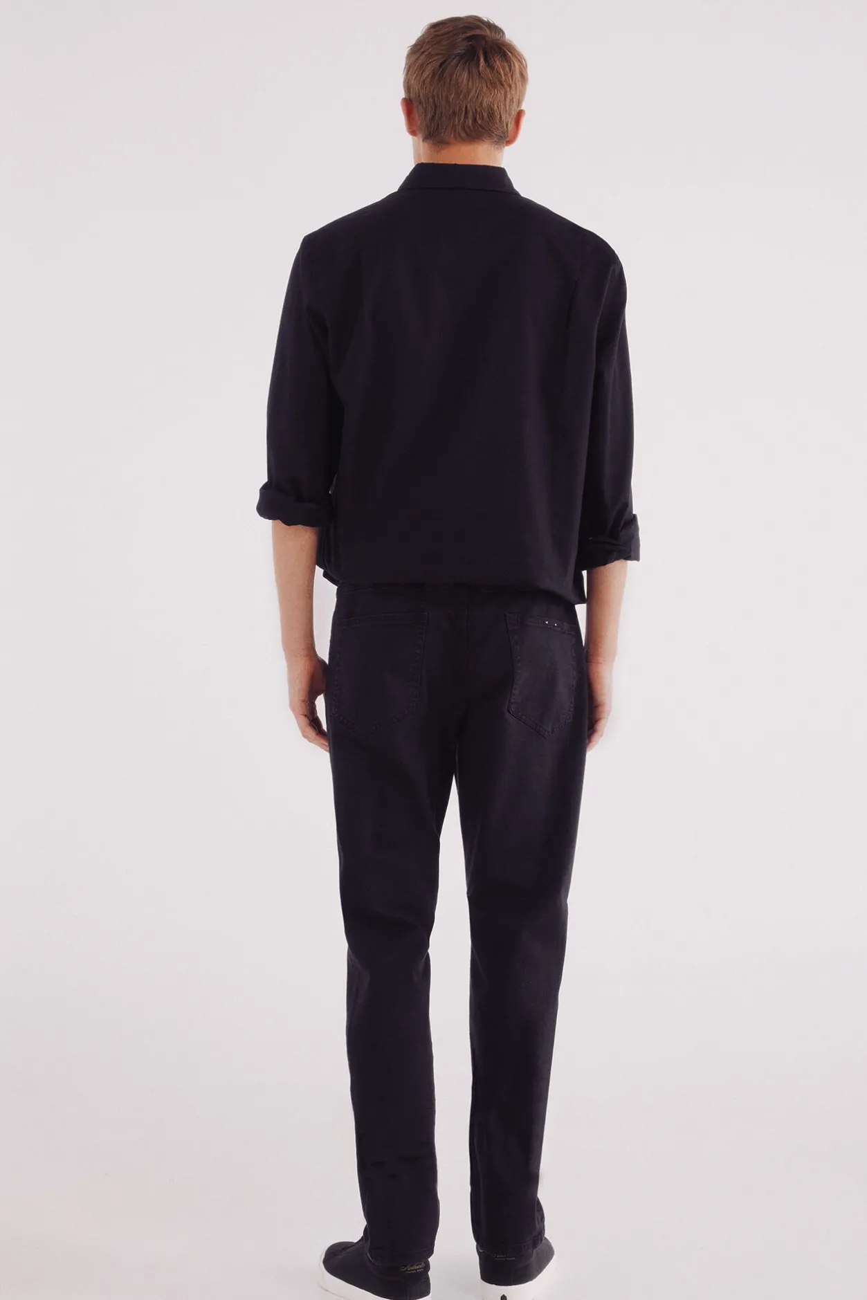 Springfield Pantalón 5 bolsillos color slim fit negro