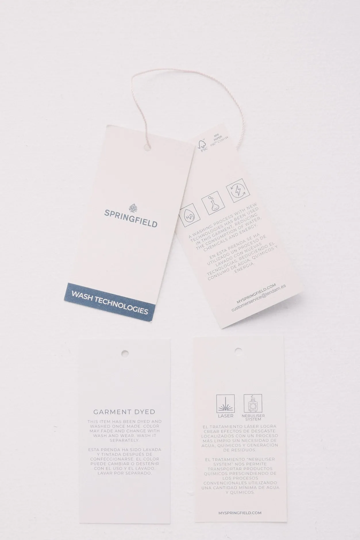 Springfield Pantalón 5 bolsillos color slim fit negro