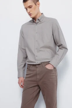 Springfield Pantalón 5 bolsillos color slim fit nude