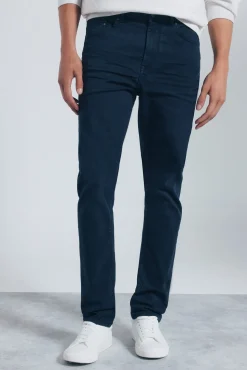 Springfield Pantalón 5 bolsillos color slim fit azul Hot