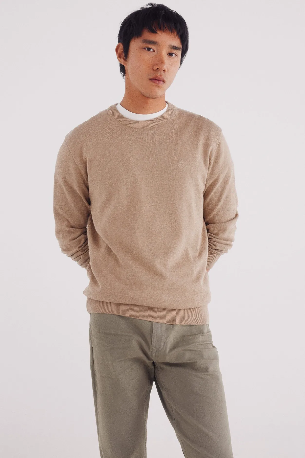 Springfield Pantalón 5 bolsillos color slim fit kaki Discount