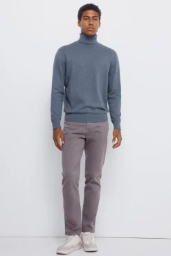 Springfield Pantalón 5 bolsillos color slim fit gris Clearance