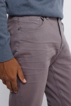 Springfield Pantalón 5 bolsillos color slim fit gris Clearance