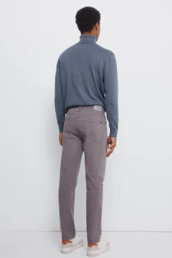 Springfield Pantalón 5 bolsillos color slim fit gris Clearance