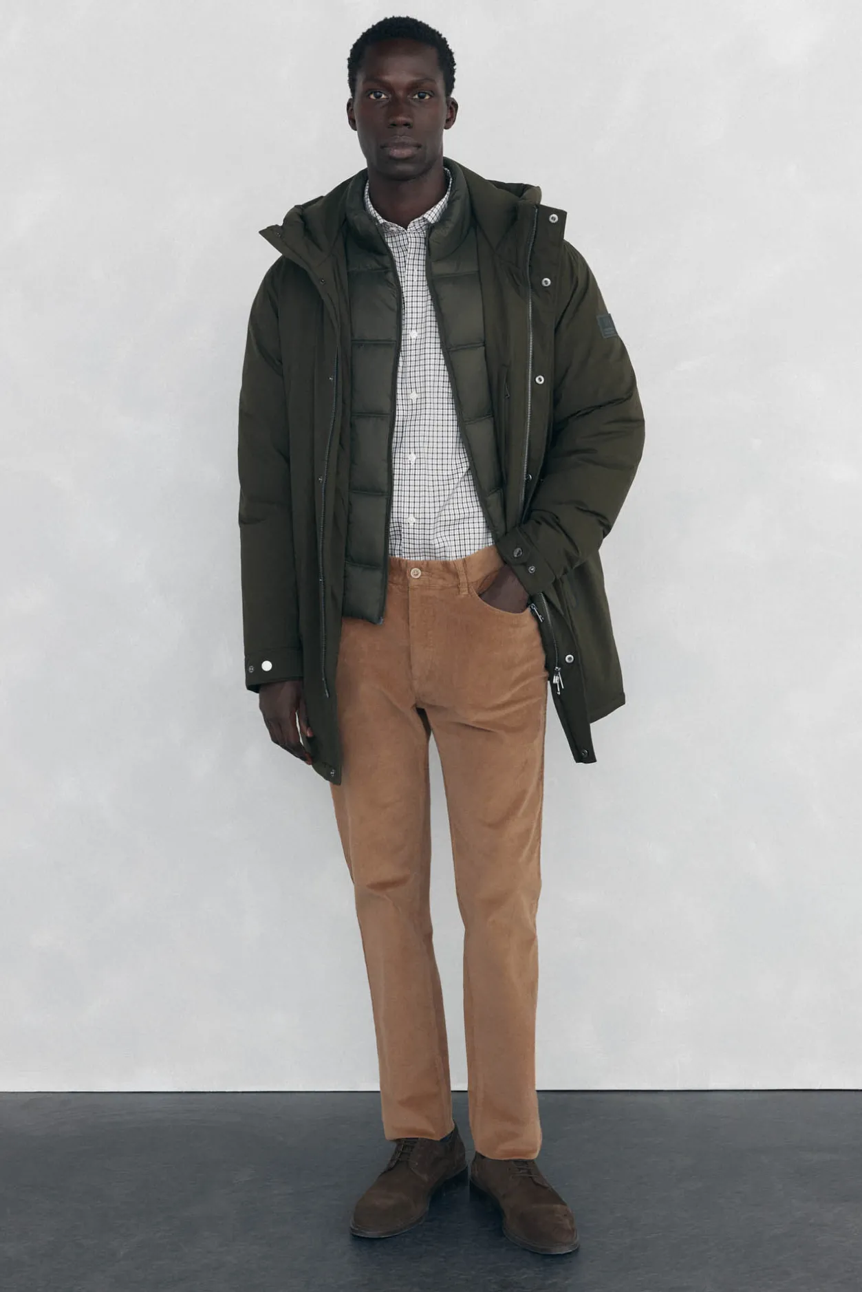 Pedro del Hierro Pantalón 5 bolsillos pana slim fit Marrón Clearance