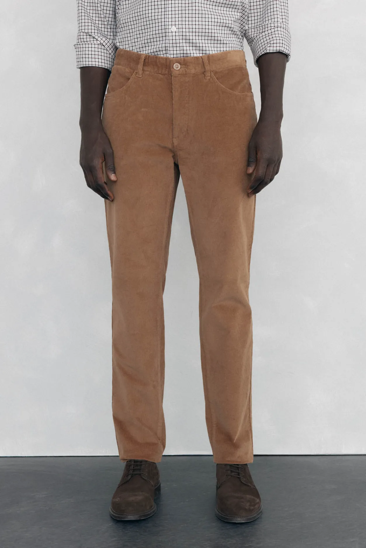 Pedro del Hierro Pantalón 5 bolsillos pana slim fit Marrón Clearance