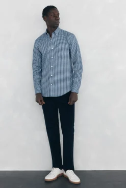 Pedro del Hierro Pantalón 5 bolsillos pana slim fit Azul Sale