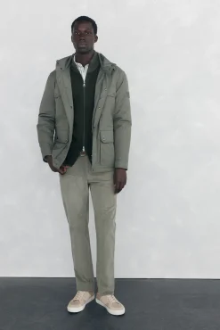 Pedro del Hierro Pantalón 5 bolsillos pana slim fit Verde Outlet