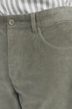 Pedro del Hierro Pantalón 5 bolsillos pana slim fit Verde Outlet