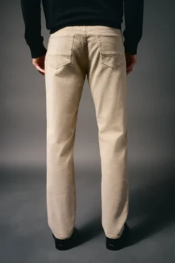 OOTO Pantalón 5 bolsillos slim fit pana Beige Online