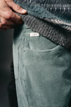 OOTO Pantalón 5 bolsillos slim fit pana Azul Sale