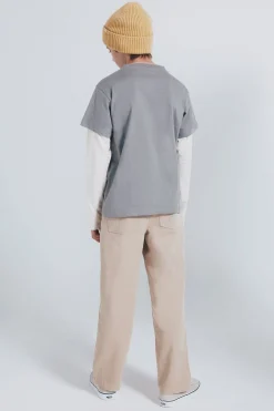 Springfield Kids Pantalón 5 bolsilos ancho niño beige