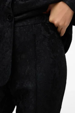 Vero Moda Pantalón acampanado efecto encaje Negro Discount