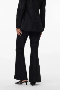 Vero Moda Pantalón acampanado efecto encaje Negro Outlet
