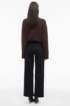 Vila Pantalón ancho con bolsillos delanteros Negro Outlet