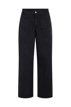 Vila Pantalón ancho con bolsillos delanteros Negro Outlet