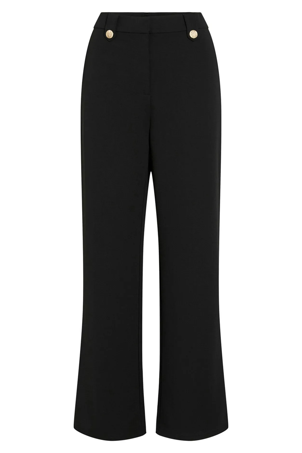 Vila Pantalón ancho con botones Negro Online