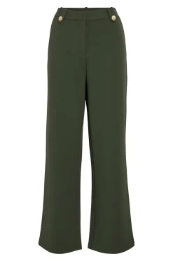 Vila Pantalón ancho con botones Kaki