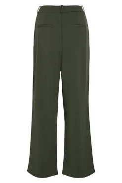 Vila Pantalón ancho con botones Kaki