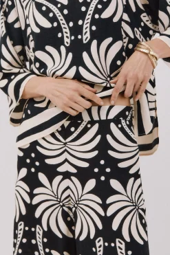 Cortefiel Pantalón ancho estampado Estampado blanco Best