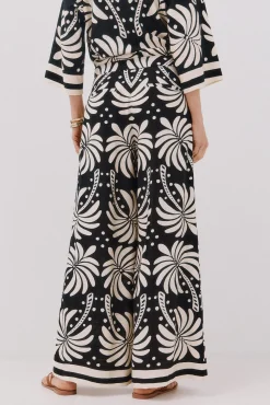 Cortefiel Pantalón ancho estampado Estampado blanco Best