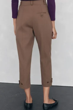 Pedro del Hierro Pantalón bajo ajustable Marr&oacute;n New