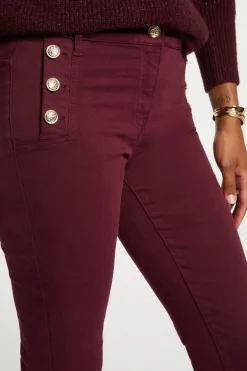 Morgan Pantalón bootcut Granate Online
