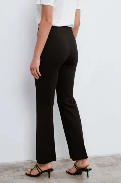 Vila Pantalón campana cintura alta elástica Negro Sale