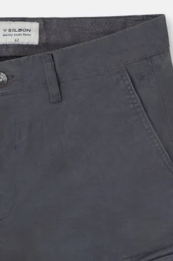 Silbon Pantalón cargo casual Gris Discount