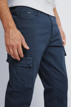Springfield Pantalón cargo lavado slim fit azul Outlet