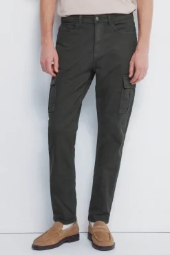 Springfield Pantalón cargo lavado slim fit kaki Hot