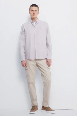 Springfield Pantalón cargo lavado slim fit beige Discount