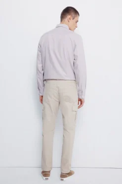 Springfield Pantalón cargo lavado slim fit beige Discount