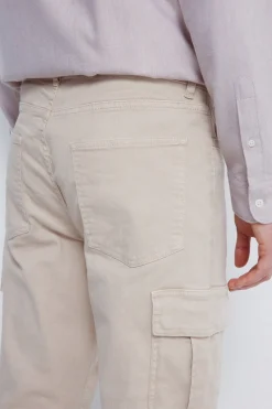 Springfield Pantalón cargo lavado slim fit beige Discount